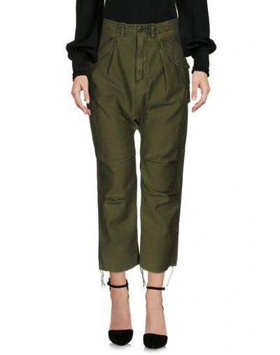R13 3/4-length Shorts In Military Green