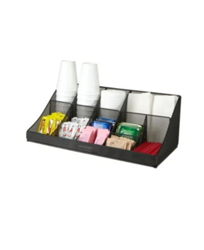 Mind Reader 11 Compartment Breakroom Coffee Condiment Organizer In Black