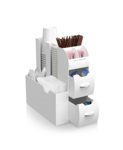 Mind Reader 2-piece K-cup Single Serve Coffee Pod Storage Drawer And Condiment Storage Organizer Station In White