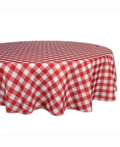 Design Imports Outdoor Table Cloth 60" Round In Red
