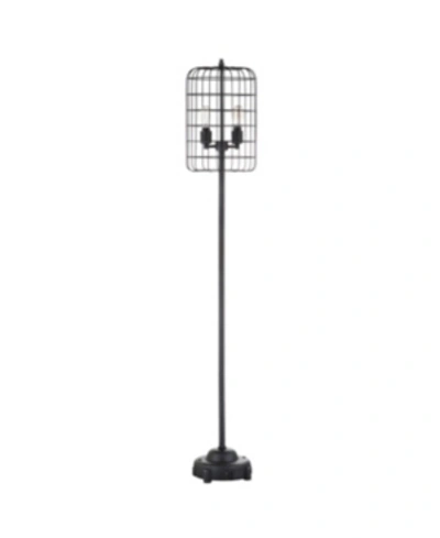 Jonathan Y Odette Industrial Metal Floor Lamp In Black