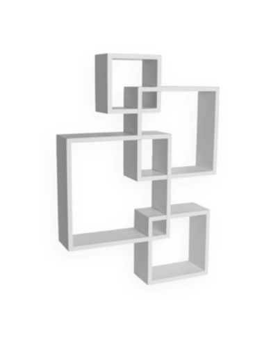 Danya B . Intersecting Cube Shelves In White