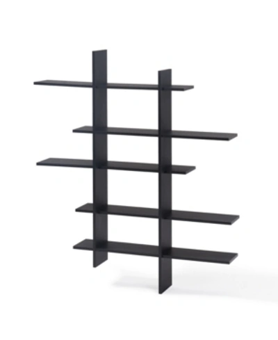 Danya B . Five Level Asymmetric Wall Shelf In Black