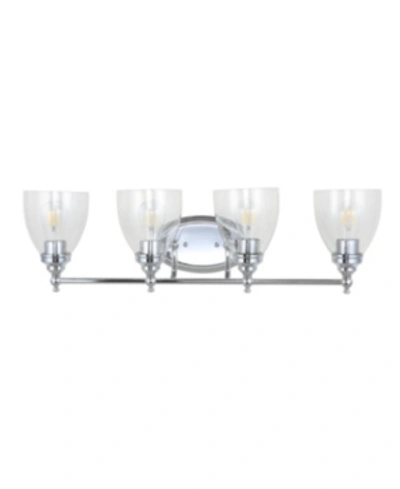Jonathan Y Marais 30in 4-light Metal Glass Led Wall Sconce In Chrome