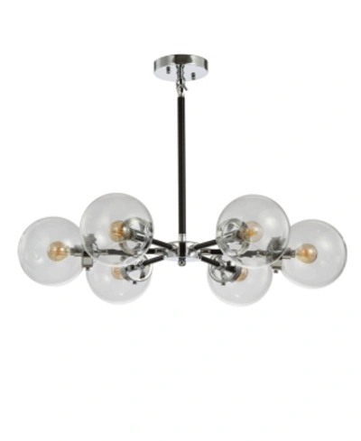 Jonathan Y Caleb 6-light 28" Cluster Pendant In Chrome,black