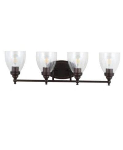 Jonathan Y Marais 30in 4-light Metal Glass Led Wall Sconce In Oil Rubbed Bronze