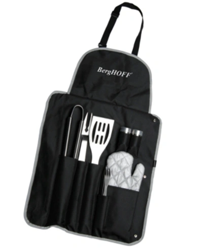 Berghoff Cubo 9-pc. Stainless Steel Bbq Set With Wrap In Black