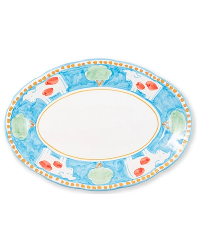 Vietri Campagna Oval Platter In Blue
