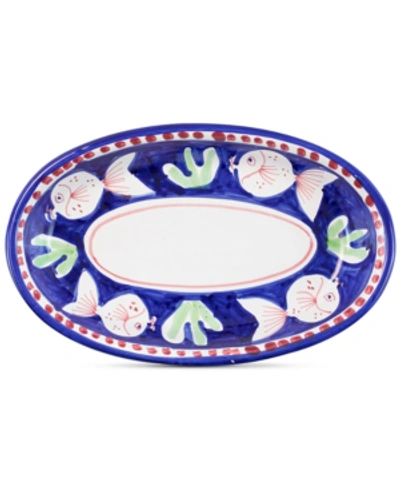 Vietri Campagna Small Oval Tray In Cobalt