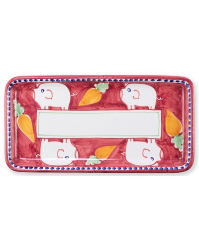 Vietri Campagna Rectangular Platter In Red