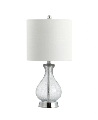 Jonathan Y Playa 21" Glass Led Table Lamp In Clear,chrome