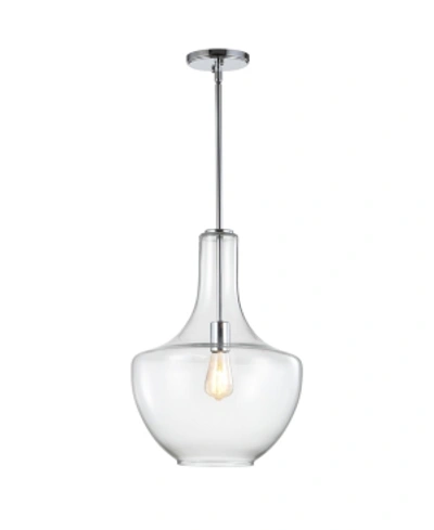 Jonathan Y Watts 13.25" Led Pendant In Chrome,clear