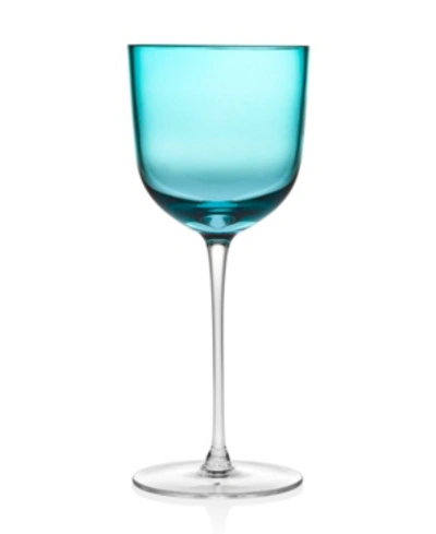 Godinger Novo Rondo Sea Blue Liquor Glass - Set Of 4 In Aqua