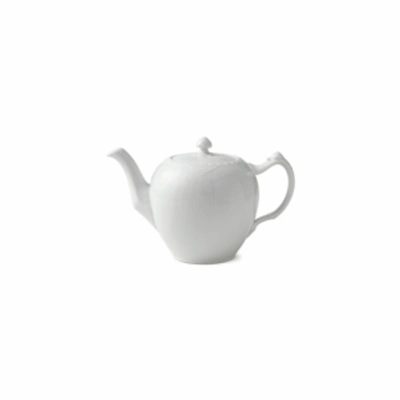Royal Copenhagen White Fluted Half Lace Tea Pot