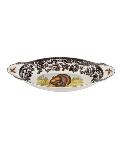 Spode Woodland Turkey Bread Tray In Brown