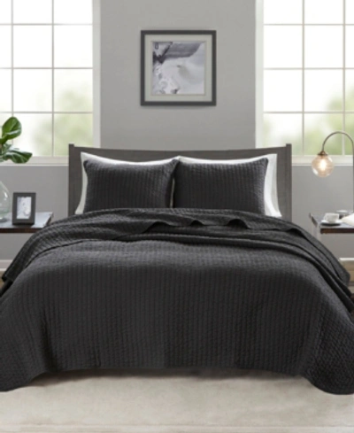 Madison Park Keaton Quilted 3-pc. Quilt Set, Full/queen In Black