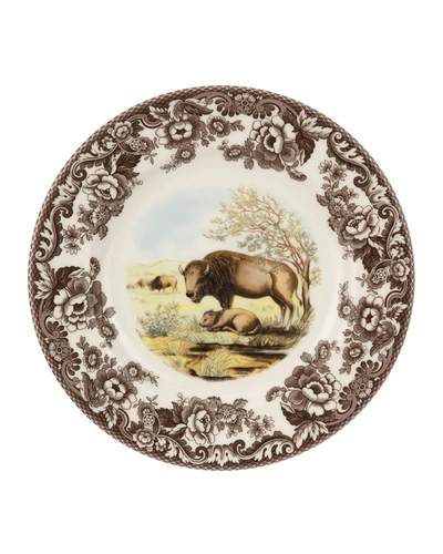 Spode Woodland Bison Dinner Plate In Brown