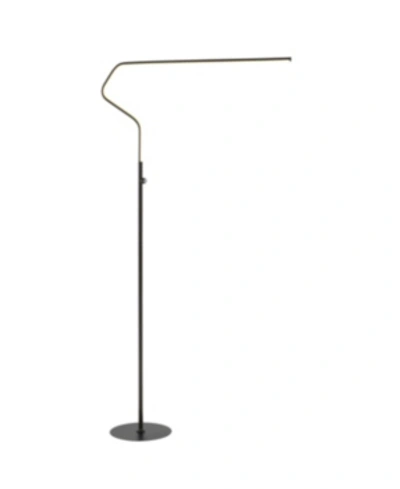 Jonathan Y Julian 65.25" Integrated Led Metal Floor Lamp In Black