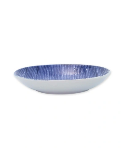 Vietri Santorini Stripe Pasta Bowl In Blue