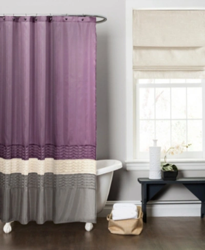Lush Decor Mia 72" X 72" Shower Curtain In Purple