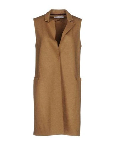 Harris Wharf London Overcoats In Camel