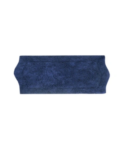 Home Weavers Waterford Bath Rug, 22" X 60" In Navy Blue