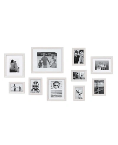 Kate And Laurel Bordeaux Gallery Wall Wood Picture Frame Set In White
