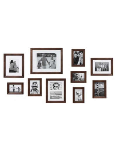 Kate And Laurel Bordeaux Gallery Wall Wood Picture Frame Set In Brown