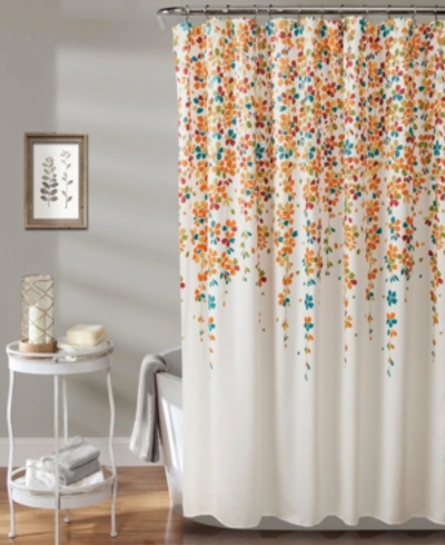 Lush Decor Weeping Flower Shower Curtain, 72" X 72" In Turquoise