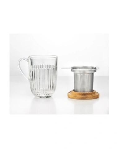 La Rochere 14 oz Tea Mug And Filter In Clear