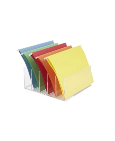 Mind Reader 5 Compartment Acrylic File Holder, File Folder Sorter