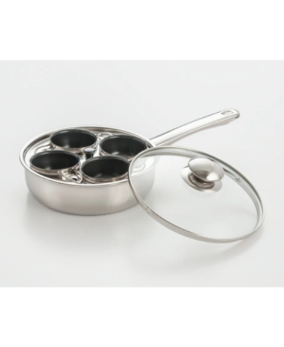 Cook Pro Cookpro 4 Cup Egg Stainless Steel Egg Poacher With Non-stick Egg Cups In Chrome