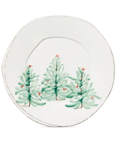 Vietri Lastra Christmas Tree Dinner Plate In Handpainted