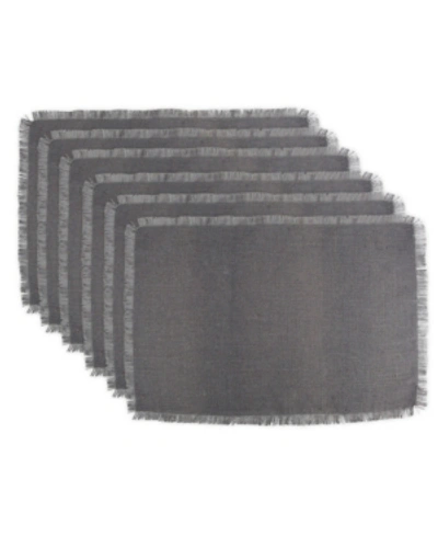 Design Imports Jute Placemat, Set Of 6 In Grey