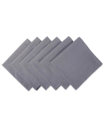 Design Imports Napkin, Set Of 6 In Grey
