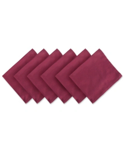 Design Imports Napkin, Set Of 6 In Medium Red