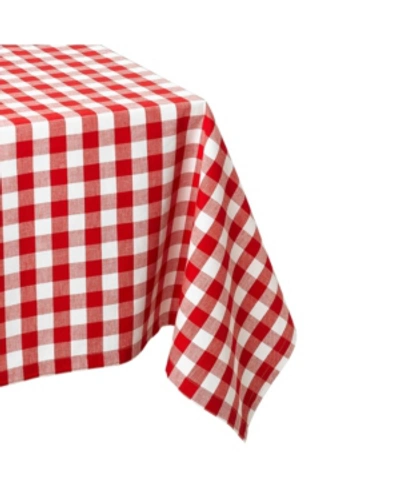 Design Imports Design Import Checkers Tablecloth 60" X 120" In Red