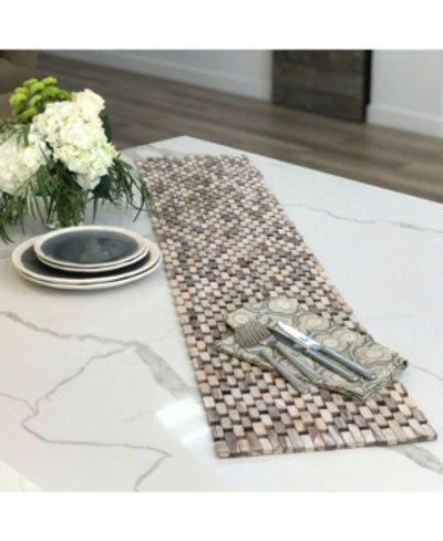 Hip-o Modern Living White Wash Table Runner