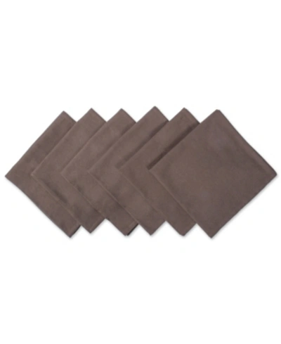 Design Imports Napkin, Set Of 6 In Brown