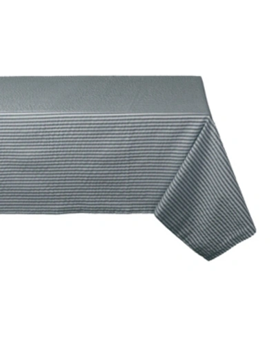 Design Imports Seersucker Tablecloth 60" X 84" In Gray