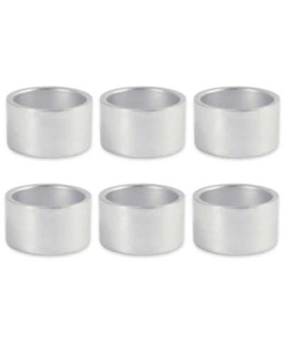 Design Imports Circle Napkin Ring, Set Of 6 In Silver