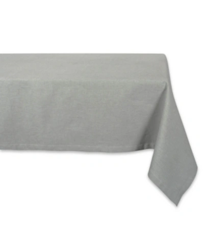 Design Imports Solid Chambray Tablecloth 60" X 104" In Green