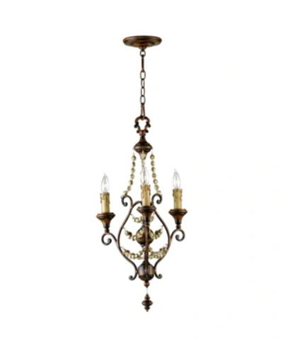 Cyan Design Meriel 3 Light Chandelier - Rust In Brown