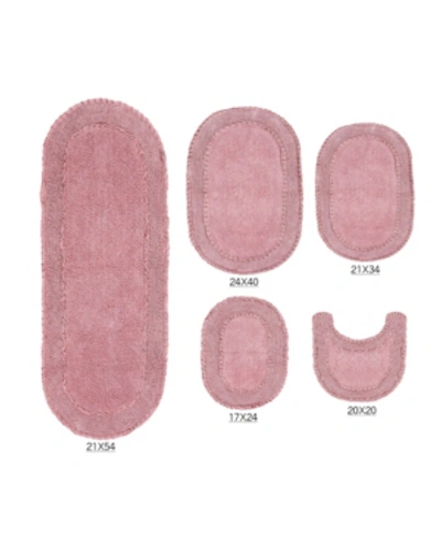 Home Weavers Double Ruffle 5-pc. Bath Rug Set In Pink