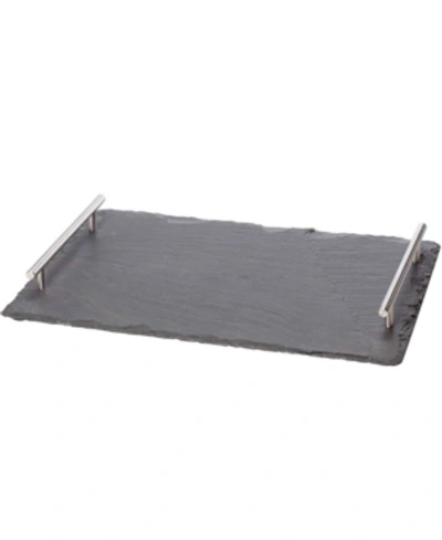Oenophilia Slate Large Cheese Board Of Handles In Grey