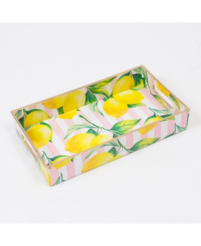 8 Oak Lane Lemon Utensil Tray In Yellow