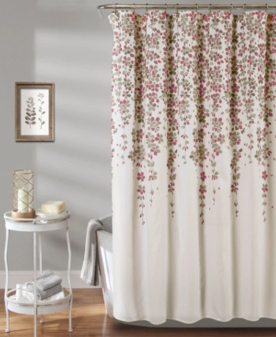 Lush Decor Weeping Flower 72"x 72" Shower Curtain In Blush