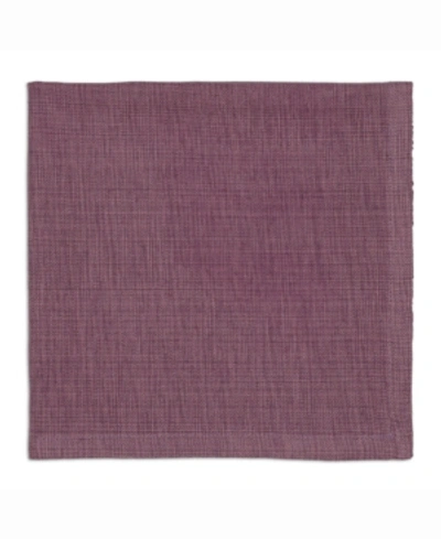 Design Imports Plum Perfect Tonal Napkin Set Of 6 In Purple