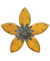 Stratton Home Decor Antique Flower Wall Decor In Yellow/teal