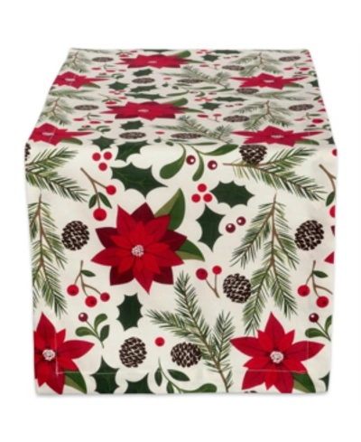 Design Imports Woodland Christmas Table Runner In Multi
